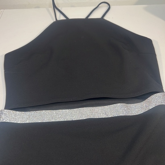 Black Rhinestone Dress - Picture 3 of 5